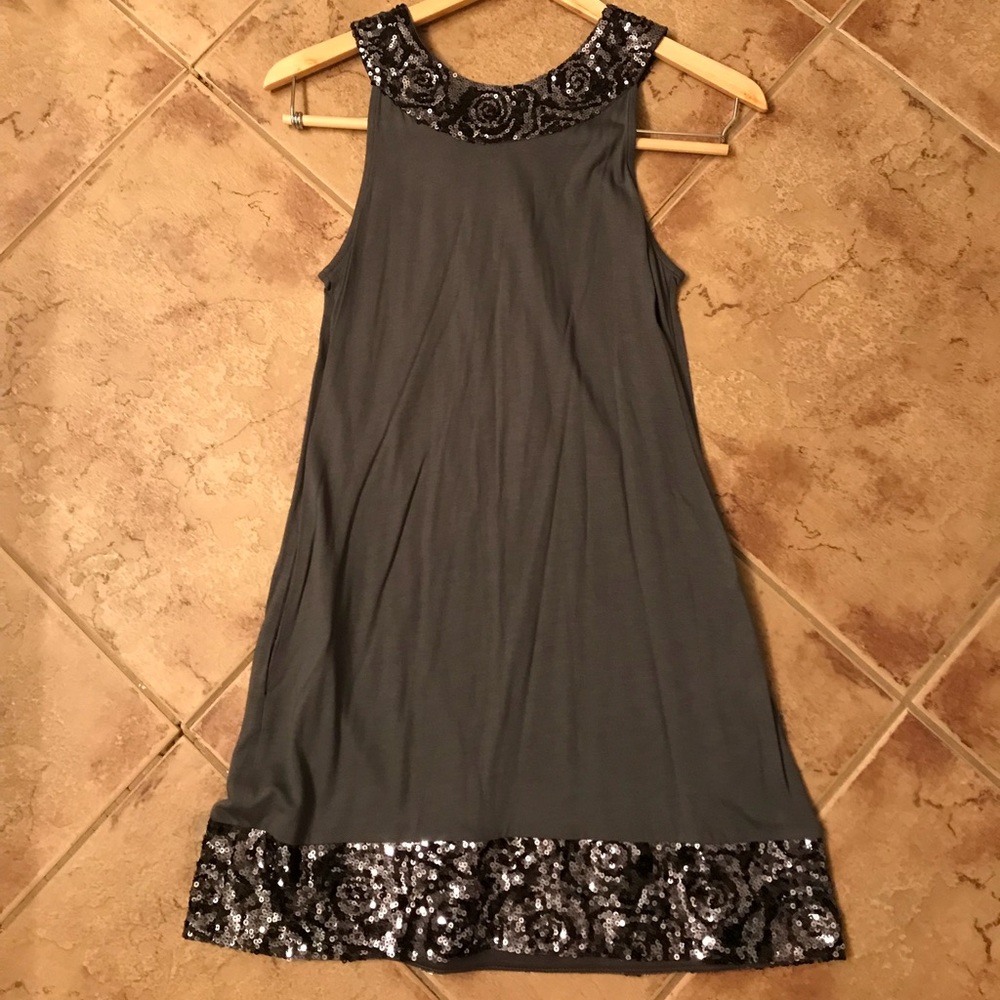 Express Shift Dress with Sequin Lining